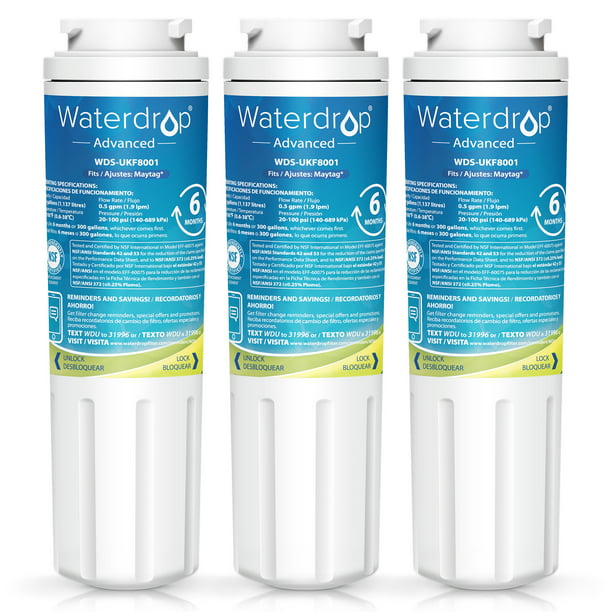Fits Maytag MFI2269VEM Refrigerators Refresh Replacement Water Filter 4 Pack 